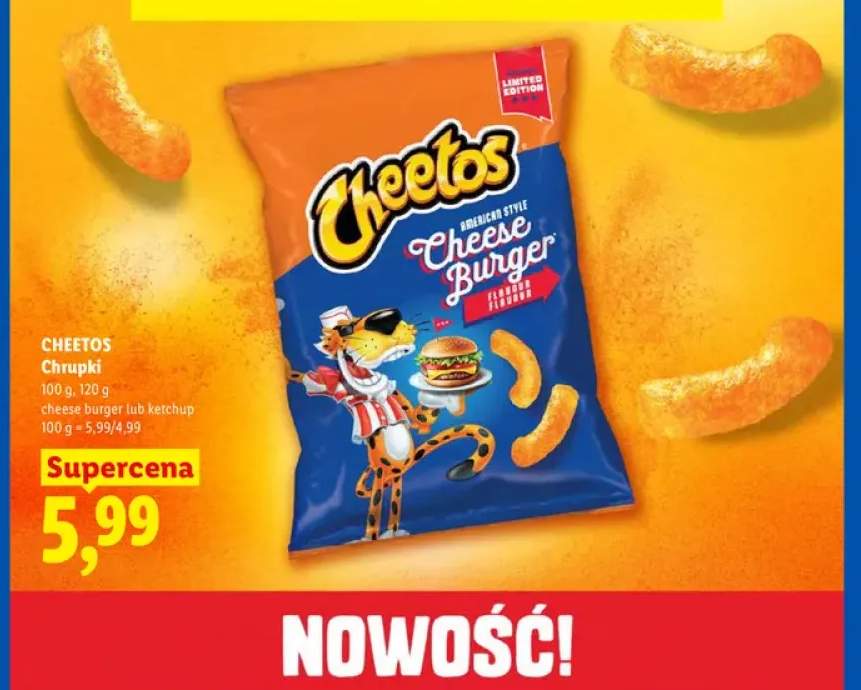 Chrupki cheese burger Cheetos +1 wariant