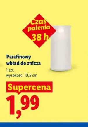 Parafinowy wkład do znicza