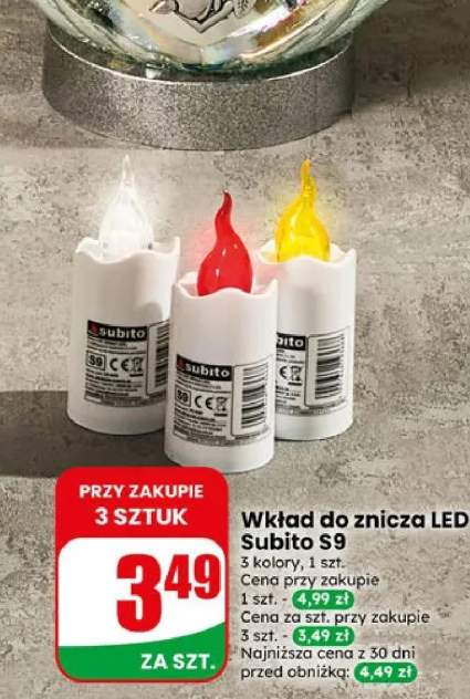 wkład do znicza
