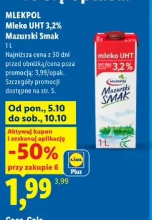 Mleko UHT Mazurski Smak Mlekpol 3,2%