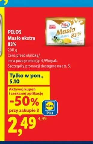 Masło ekstra Pilos 83%