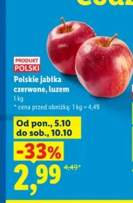 Jabłka czerwone polskie