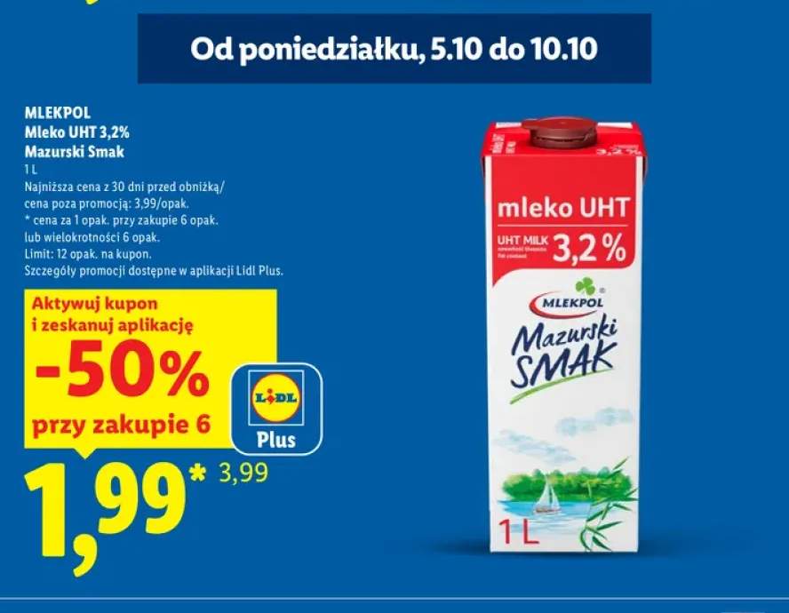 Mleko UHT Mazurski Smak Mlekpol 3,2%