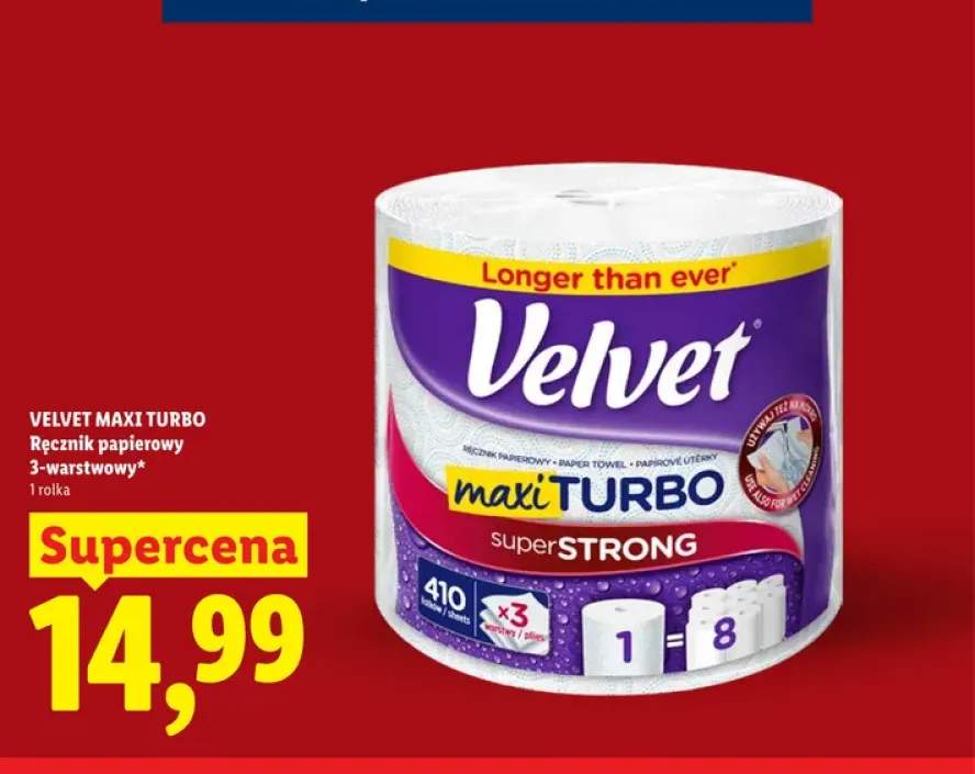 Ręcznik papierowy 3-warstwowy Maxi Turbo Velvet