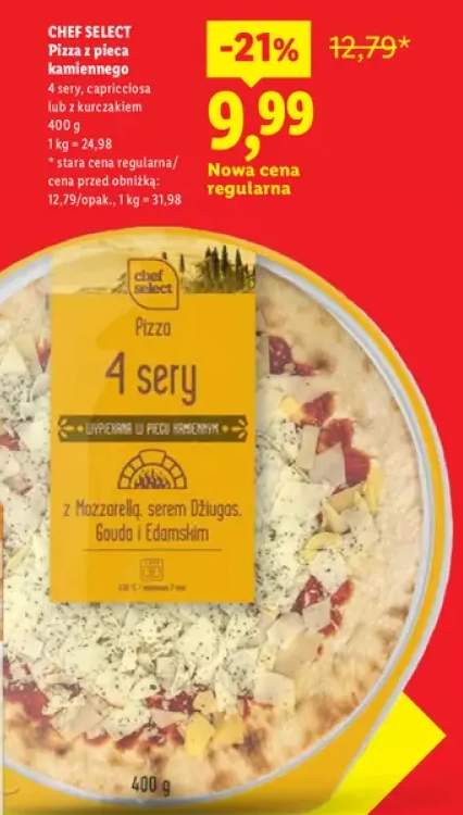 Pizza z pieca kamiennego 4 sery Chef Select +2 warianty