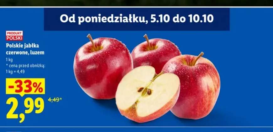 Polskie jabłka czerwone luzem