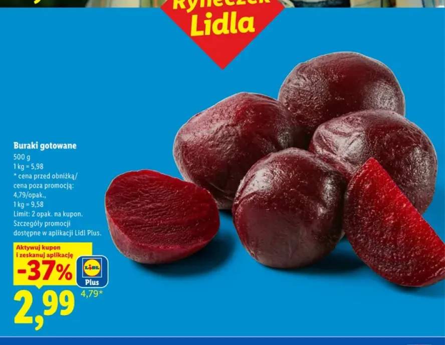 Buraki gotowane Ryneczek Lidla