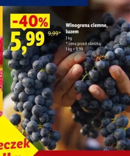 Winogrona ciemne luzem Ryneczek Lidla