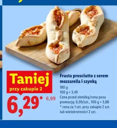 Frusta prosciutto z serem mozzarella i szynką