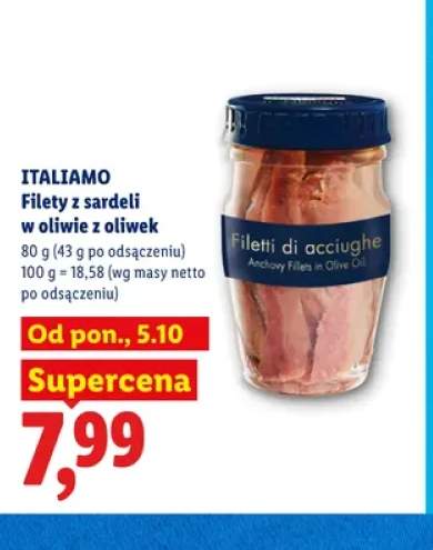 Filety z sardeli w oliwie z oliwek Italiamo