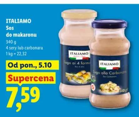 Sos do makaronu 4 sery Italiamo +1 wariant