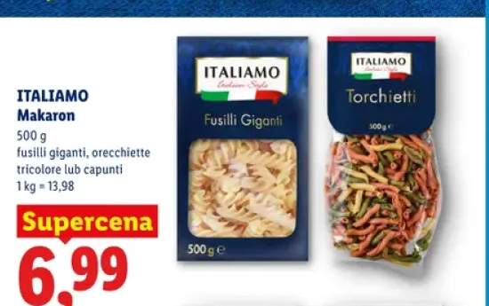 Makaron orecchiette tricolore Italiamo +2 warianty