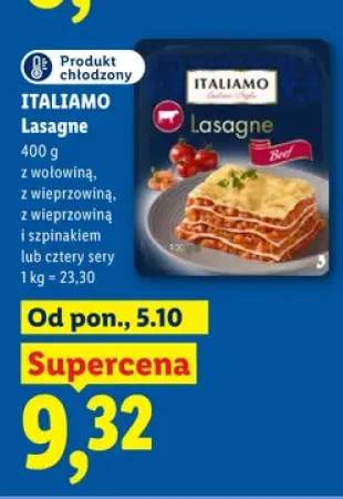 Lasagne z wołowiną Italiamo +3 warianty