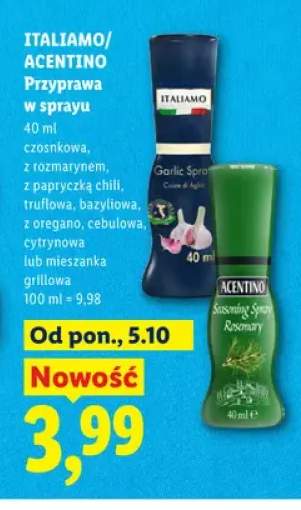Przyprawa w sprayu czosnkowa Italiamo/Acentino +8 wariantów
