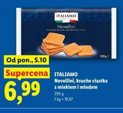 Novellini kruche ciastka z mlekiem i miodem Italiamo