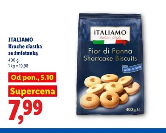 Kruche ciastka ze śmietanką Italiamo