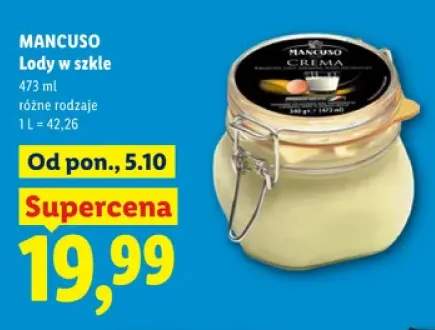 Lody w szkle Mancuso
