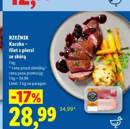 Kaczka - filet z piersi ze skórą Rzeźnik