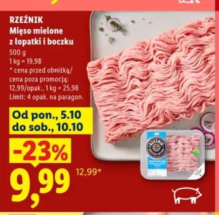 Mięso mielone z łopatki i boczku Rzeźnik
