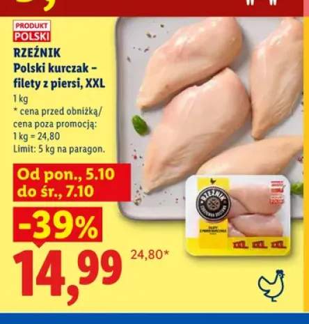 Polski kurczak - filety z piersi XXL Rzeźnik