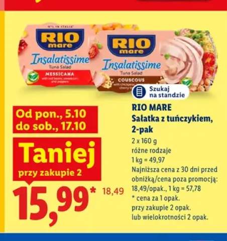Sałatka z tuńczykiem Messicana Rio Mare 2-pak +1 wariant