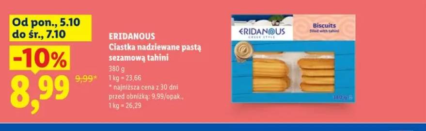 Ciastka nadziewane pastą sezamową tahini Eridanous