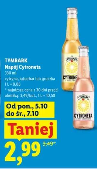 Napój Cytroneta cytryna Tymbark +2 warianty