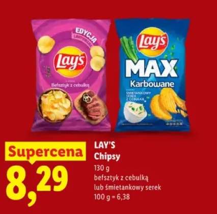Chipsy befsztyk z cebulką Lay's +1 wariant
