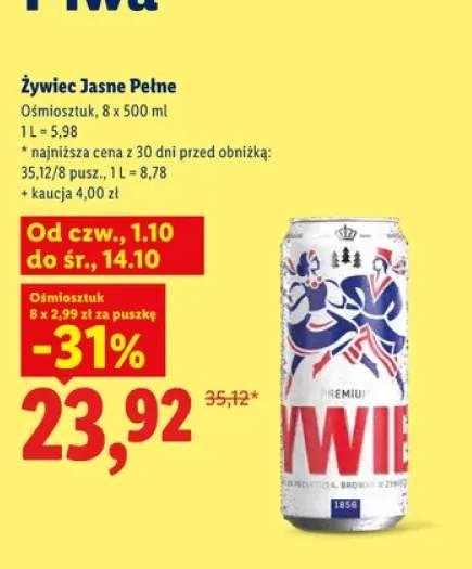 Piwo Żywiec 8-pak 500 ml
