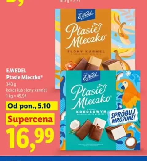 Ptasie Mleczko kokos E.Wedel +1 wariant