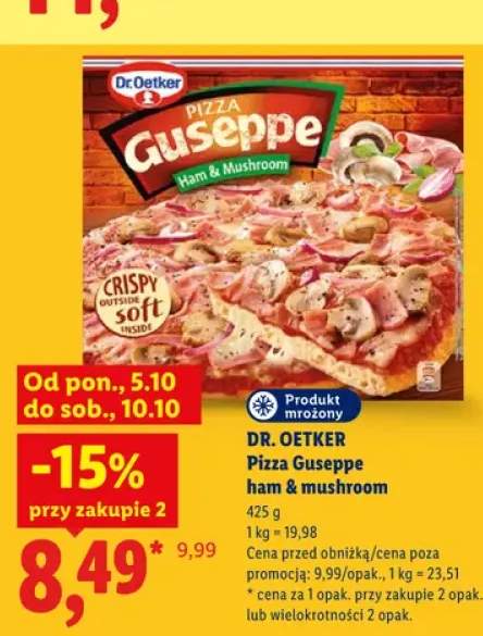 Pizza Guseppe ham & mushroom Dr. Oetker
