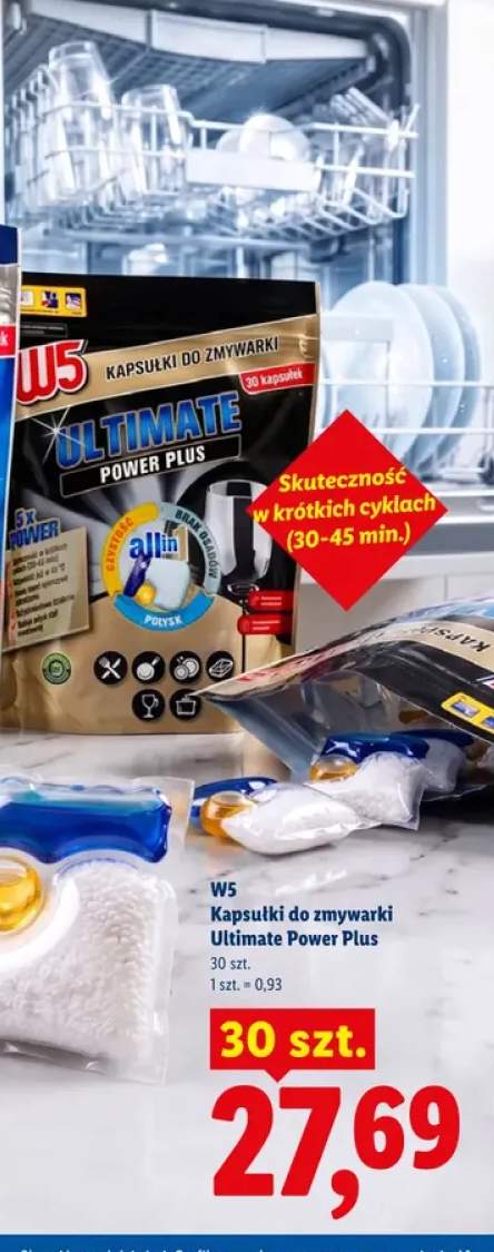 Kapsułki do zmywarki Ultimate Power Plus W5