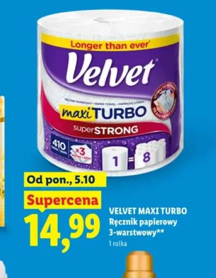 Ręcznik papierowy 3-warstwowy Velvet Maxi Turbo