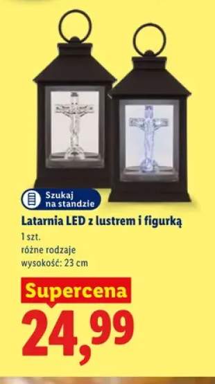 Latarnia LED z lustrem i figurką