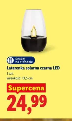 Latarenka solarna czarna LED