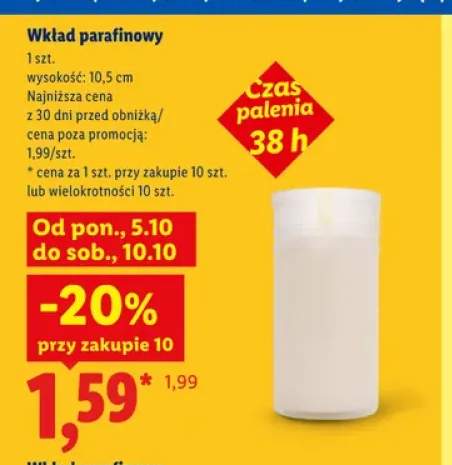 Wkład parafinowy 10,5 cm