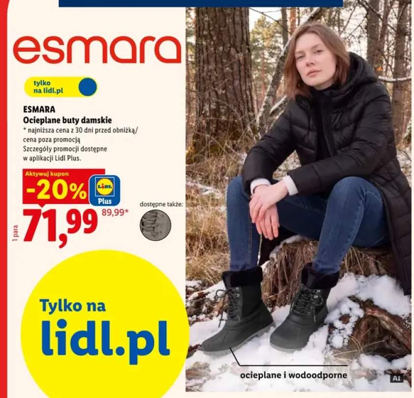 Ocieplane buty damskie Esmara