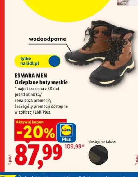 Ocieplane buty męskie