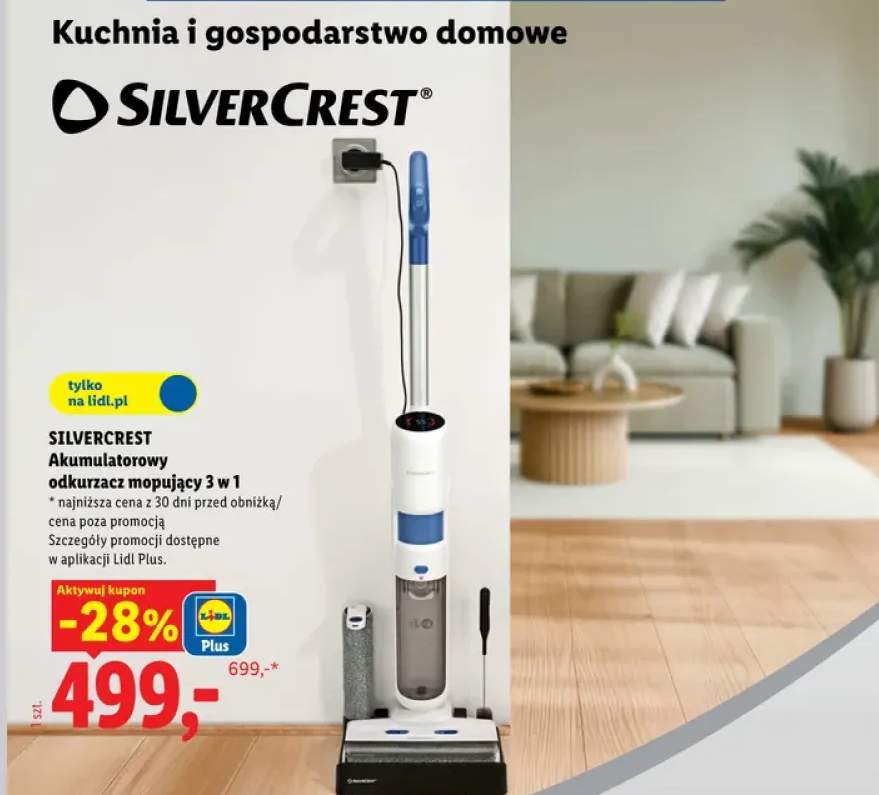 Akumulatorowy odkurzacz mopujący 3 w 1 Silvercrest