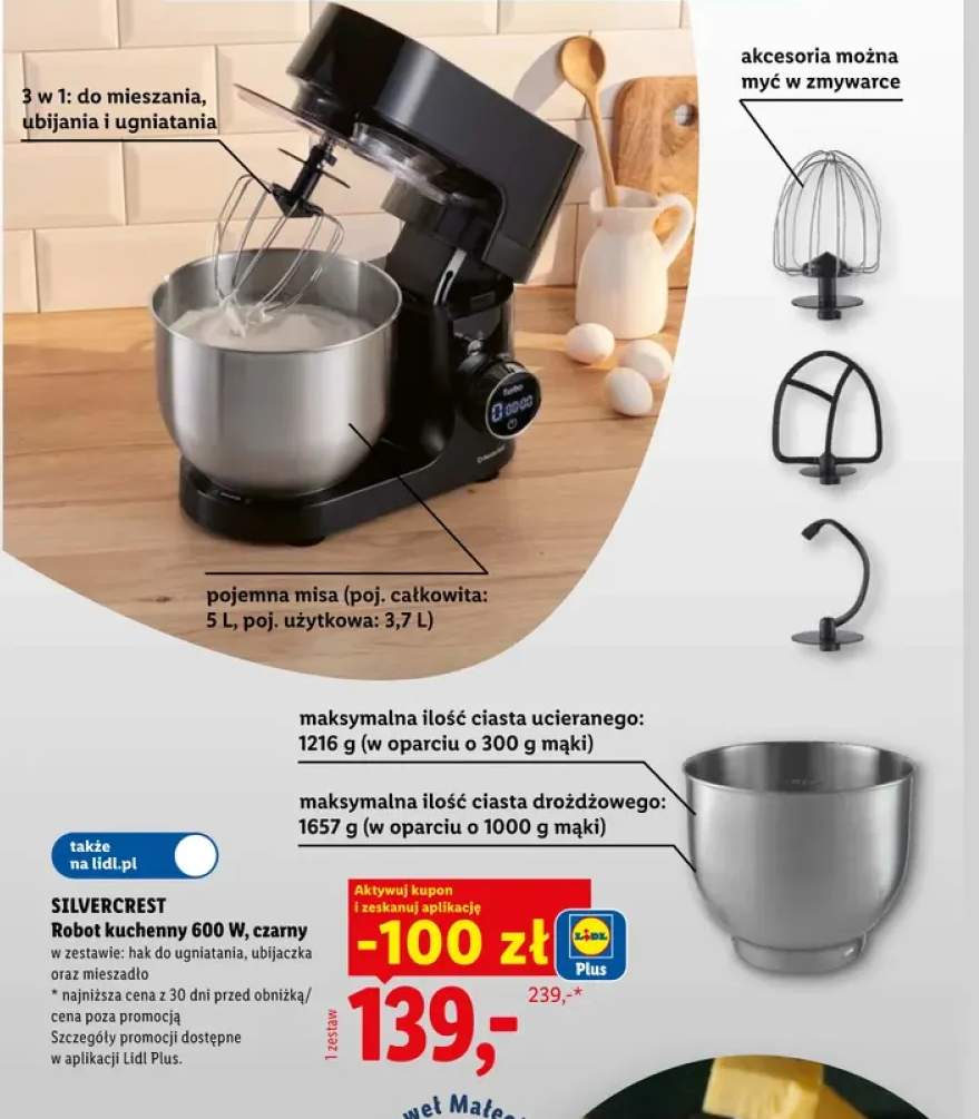 Robot kuchenny czarny Silvercrest