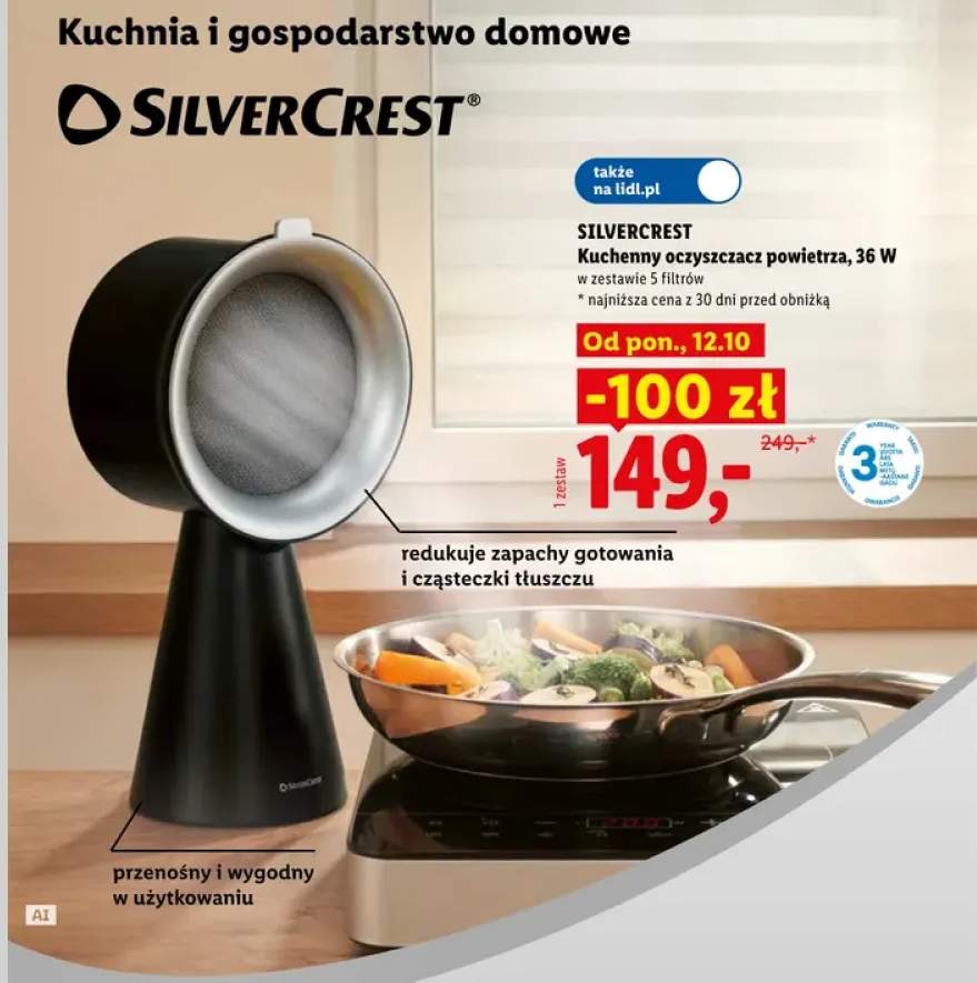 Kuchenny oczyszczacz powietrza Silvercrest