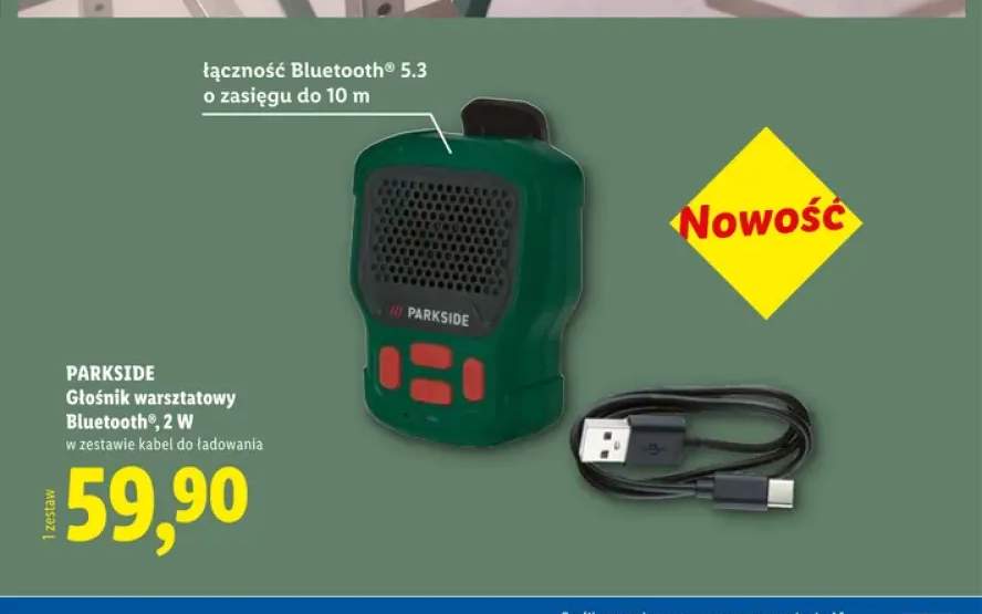 Głośnik warsztatowy Bluetooth Parkside