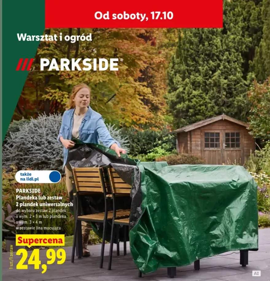 Plandeka uniwersalna 3x4 m Parkside +1 wariant