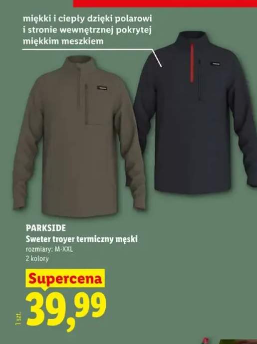 Sweter troyer termiczny męski Parkside