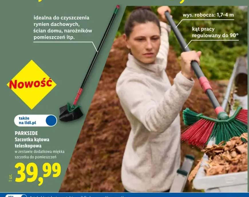 Szczotka kątowa teleskopowa Parkside