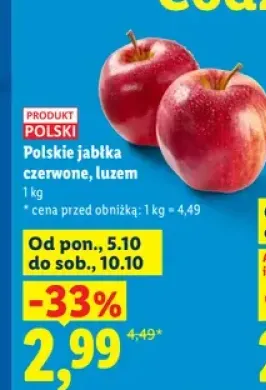 Jabłka czerwone polskie