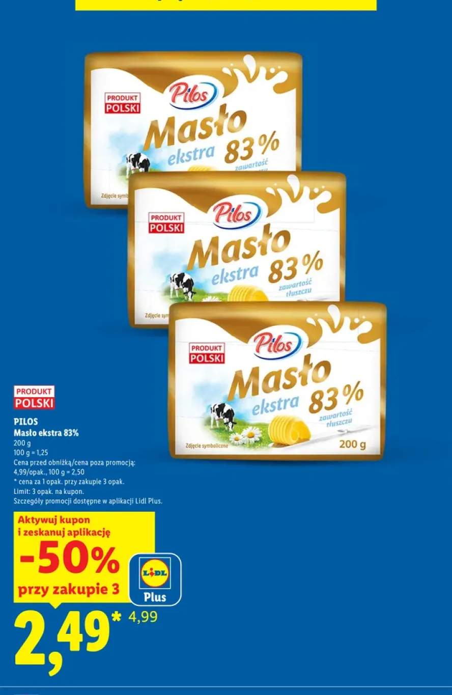 Masło ekstra Pilos 83%