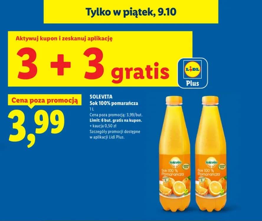 Sok pomarańcza Solevita 100%
