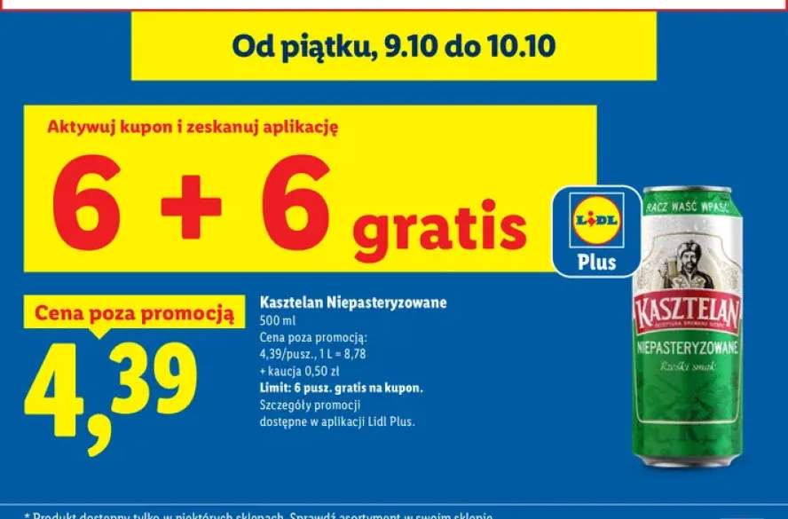 Piwo Kasztelan Niepasteryzowane