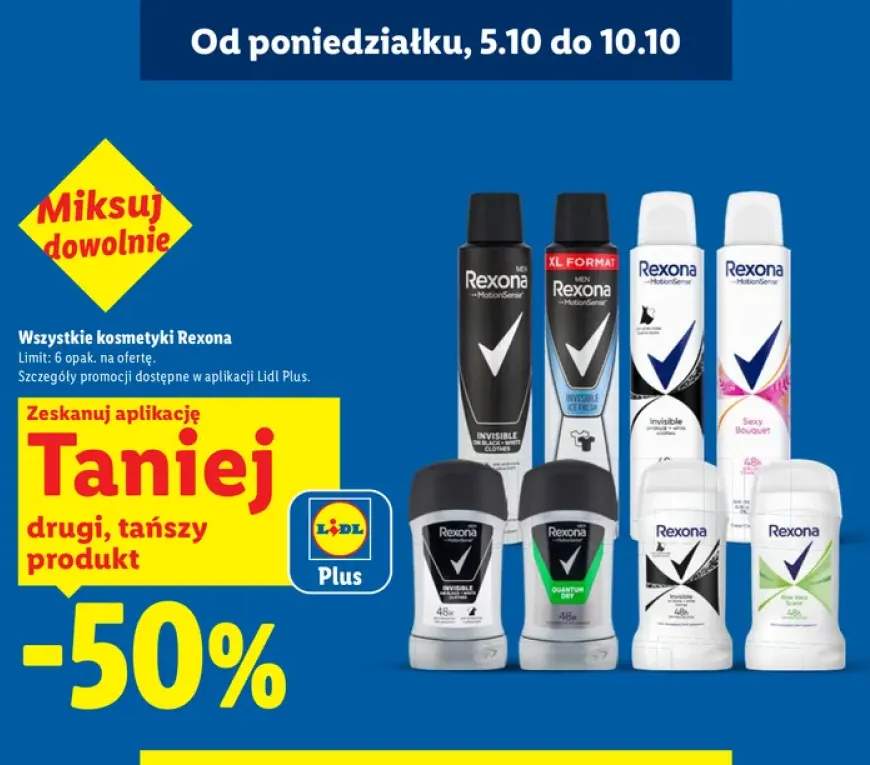 Kosmetyki Rexona +8 wariantów